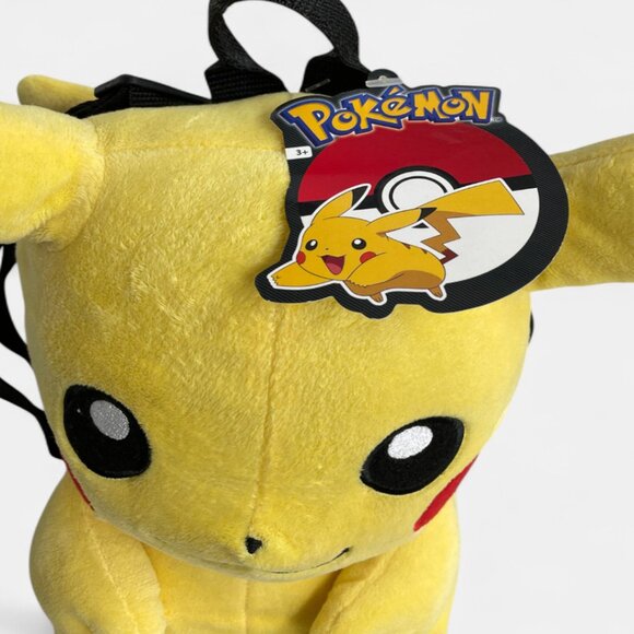 Plush Pikachu Pokemon Backpack 14" Bag 2016 NEW TAGS Stuffed Starpoint F.A.B. - Picture 2 of 9